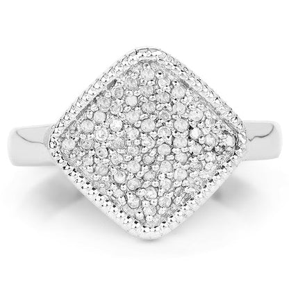 0.23 Carat Genuine White Diamond .925 Sterling Silver Ring by Bids.com