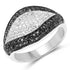 0.51 Carat Genuine Black Diamond & White Diamond .925 Sterling Silver Ring by Bids.com