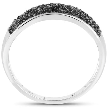 0.43 Carat Genuine Black Diamond .925 Sterling Silver Ring by Bids.com