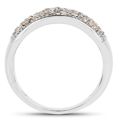 0.42 Carat Genuine White Diamond .925 Sterling Silver Ring by Bids.com