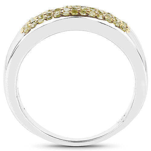 0.22 Carat Genuine Yellow Diamond .925 Sterling Silver Ring by Bids.com