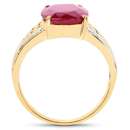 7.50 Carat Glass Filled Ruby .925 Sterling Silver Ring by Bids.com