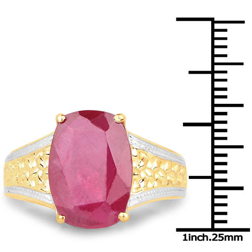 7.50 Carat Glass Filled Ruby .925 Sterling Silver Ring by Bids.com