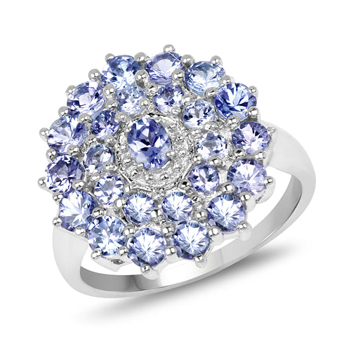 2.27 Carat Genuine Tanzanite .925 Sterling Silver Ring by Bids.com