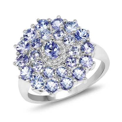 2.27 Carat Genuine Tanzanite .925 Sterling Silver Ring by Bids.com