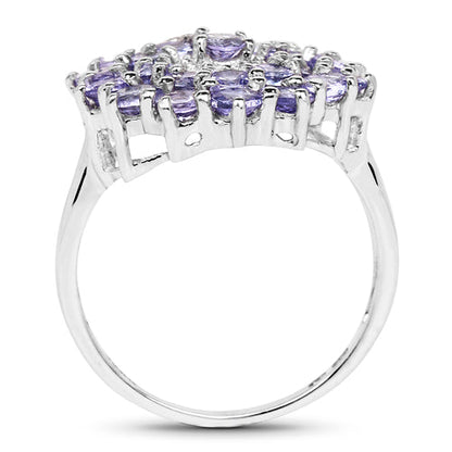 2.27 Carat Genuine Tanzanite .925 Sterling Silver Ring by Bids.com