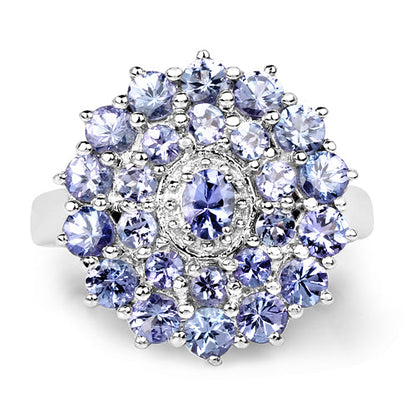 2.27 Carat Genuine Tanzanite .925 Sterling Silver Ring by Bids.com