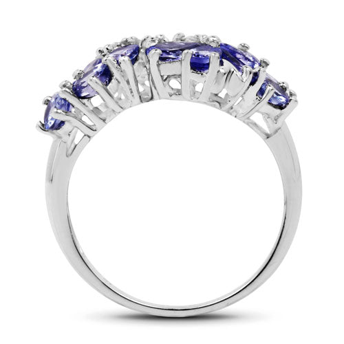 2.88 Carat Genuine Tanzanite .925 Sterling Silver Ring by Bids.com