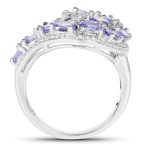 2.21 Carat Genuine Tanzanite .925 Sterling Silver Ring by Bids.com
