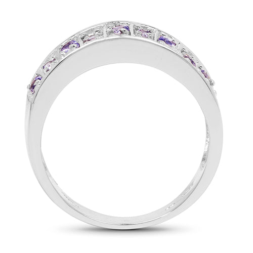 1.23 Carat Genuine Tanzanite .925 Sterling Silver Ring by Bids.com