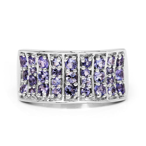 1.23 Carat Genuine Tanzanite .925 Sterling Silver Ring by Bids.com