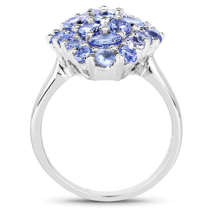 2.79 Carat Genuine Tanzanite .925 Sterling Silver Ring  DestGlow
