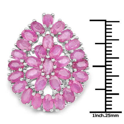 8.10 Carat Genuine Ruby .925 Sterling Silver Ring by Bids.com