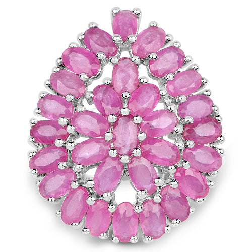 8.10 Carat Genuine Ruby .925 Sterling Silver Ring by Bids.com