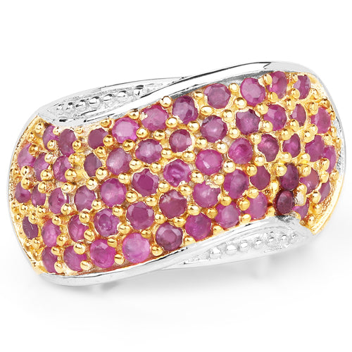 2.49 Carat Genuine Ruby .925 Sterling Silver Ring by Bids.com