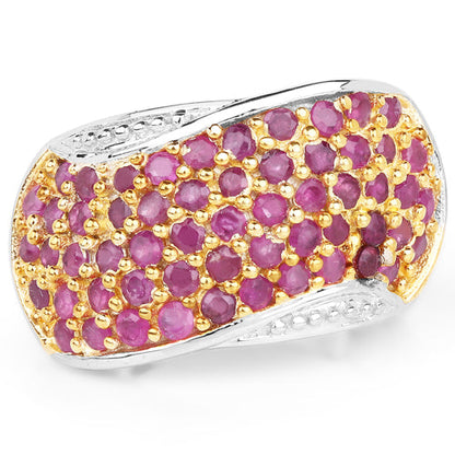 2.49 Carat Genuine Ruby .925 Sterling Silver Ring by Bids.com