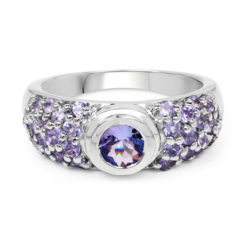 1.45 Carat Genuine Tanzanite .925 Sterling Silver Ring by Bids.com