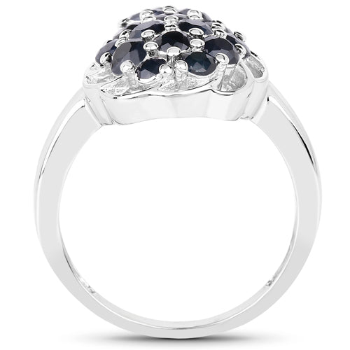 1.62 Carat Genuine Blue Sapphire .925 Sterling Silver Ring by Bids.com