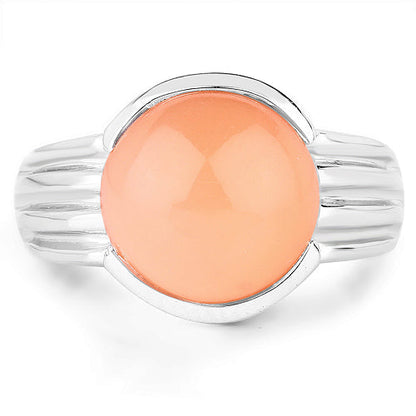 6.00 Carat Genuine Peach Moonstone .925 Sterling Silver Ring by Bids.com