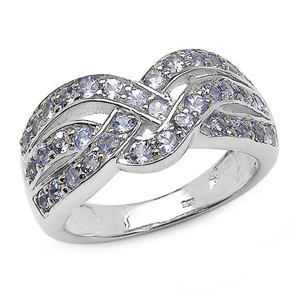 1.26 Carat Genuine Tanzanite .925 Sterling Silver Ring by Bids.com