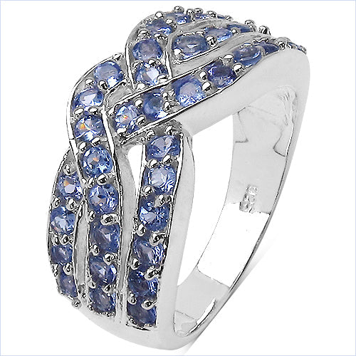 1.26 Carat Genuine Tanzanite .925 Sterling Silver Ring by Bids.com