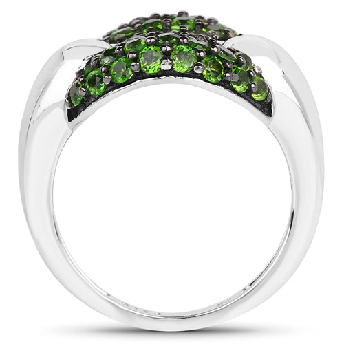 1.82 Carat Genuine Chrome Diopside .925 Sterling Silver Ring by Bids.com