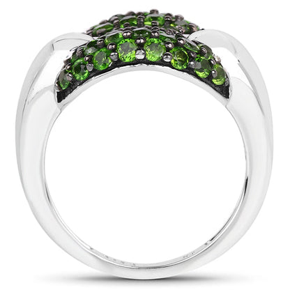 1.82 Carat Genuine Chrome Diopside .925 Sterling Silver Ring by Bids.com