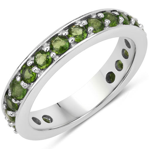 1.33 Carat Genuine Chrome Diopside .925 Sterling Silver Ring by Bids.com