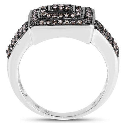 0.42 Carat Genuine Champagne Diamond .925 Sterling Silver Ring by Bids.com