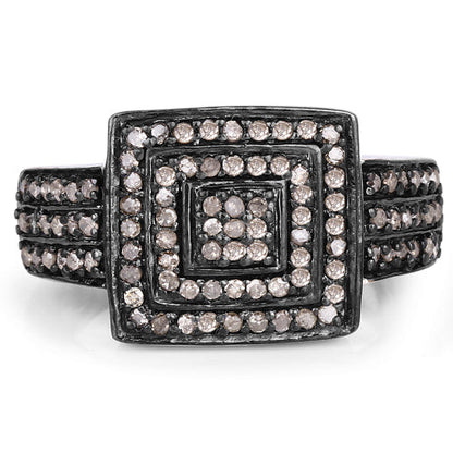 0.42 Carat Genuine Champagne Diamond .925 Sterling Silver Ring by Bids.com