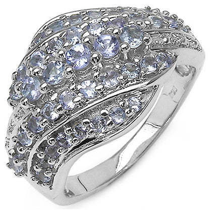 1.22 Carat Genuine Tanzanite .925 Sterling Silver Ring by Bids.com