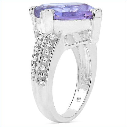 10.30 Carat Genuine Amethyst .925 Sterling Silver Ring by Bids.com