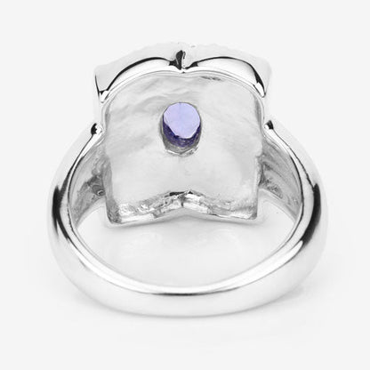 0.44 Carat Genuine Tanzanite .925 Sterling Silver Ring by Bids.com