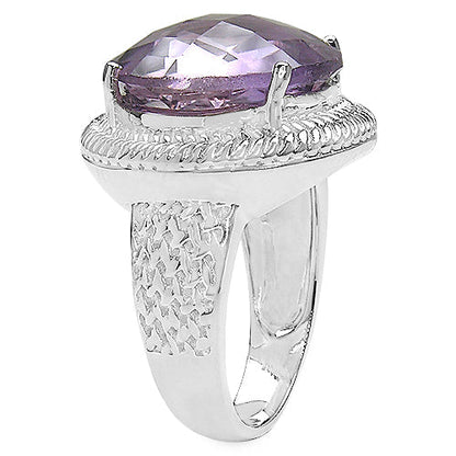 10.22 Carat Genuine Amethyst .925 Sterling Silver Ring by Bids.com