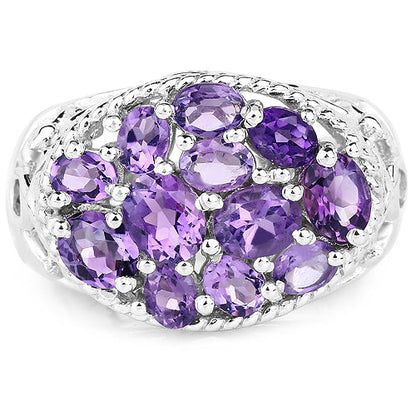 2.64 Carat Genuine Amethyst .925 Sterling Silver Ring by Bids.com