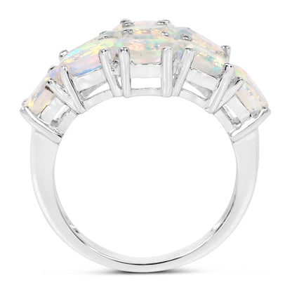 2.16 Carat Genuine Ethiopian Opal .925 Sterling Silver Ring  DestGlow