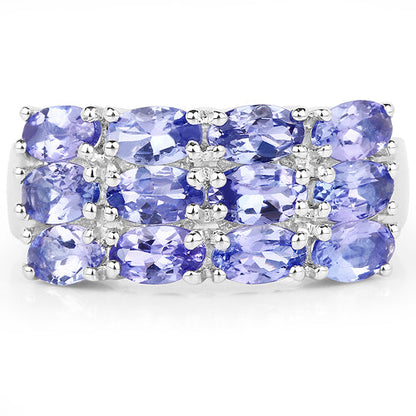 3.00 Carat Genuine Tanzanite .925 Sterling Silver Ring by Bids.com