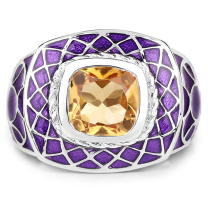 2.00 Carat Genuine Citrine .925 Sterling Silver Ring by Bids.com