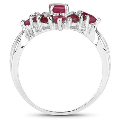 2.89 Carat Genuine Ruby .925 Sterling Silver Ring by Bids.com