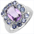 3.30 Carat Genuine Amethyst and Tanzanite .925 Sterling Silver Ring by Bids.com