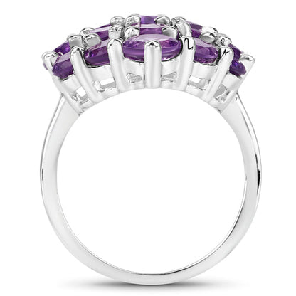 5.44 Carat Genuine Amethyst .925 Sterling Silver Ring by Bids.com