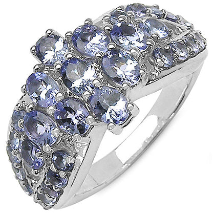 2.43 Carat Genuine Tanzanite .925 Sterling Silver Ring by Bids.com