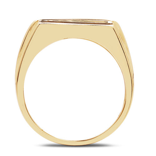 14K Yellow Gold Plated 0.25 Carat Genuine Blue Diamond .925 Sterling Silver Ring by Bids.com
