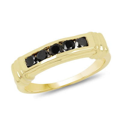 0.50 Carat Genuine Black Diamond .925 Sterling Silver Ring by Bids.com