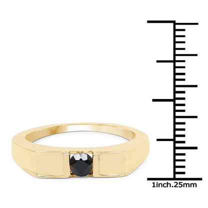 0.25 Carat Genuine Black Diamond .925 Sterling Silver Ring by Bids.com