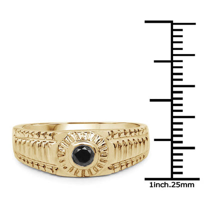 0.20 Carat Genuine Black Diamond .925 Sterling Silver Ring by Bids.com