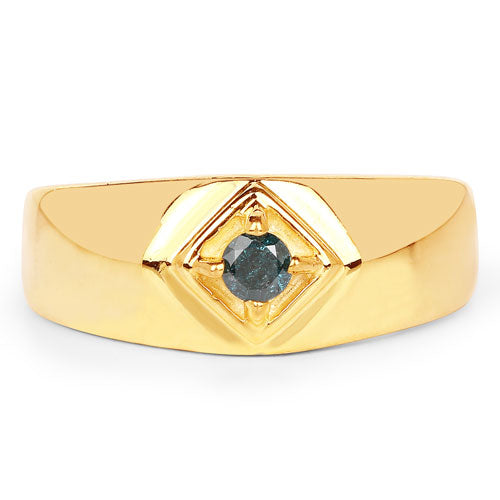 0.12 Carat Genuine Blue Diamond .925 Sterling Silver Ring by Bids.com