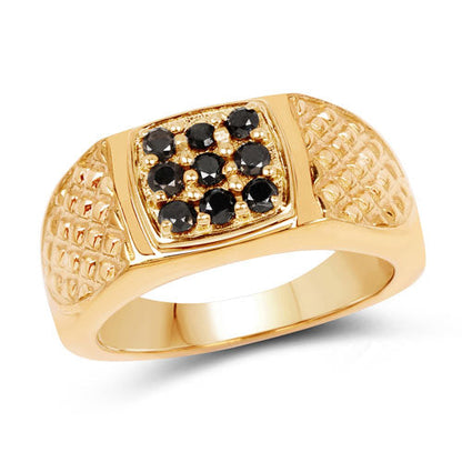 0.40 Carat Genuine Black Diamond .925 Sterling Silver Ring by Bids.com