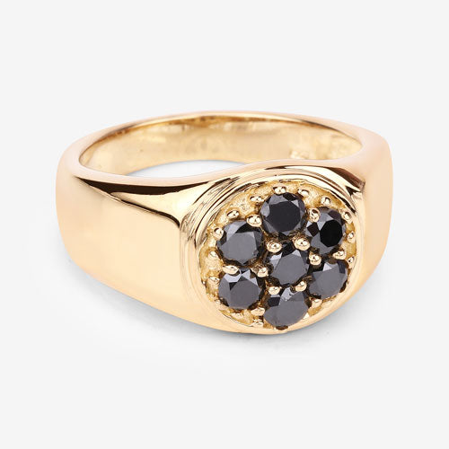 0.91 Carat Genuine Black Diamond .925 Sterling Silver Ring by Bids.com