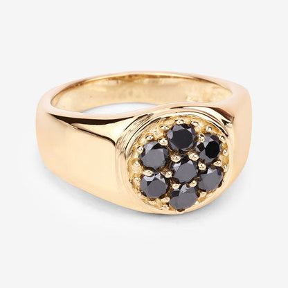 0.91 Carat Genuine Black Diamond .925 Sterling Silver Ring by Bids.com
